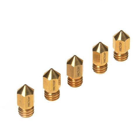 HICTOP 5PCS 0.4mm 3D Printer Extruder Nozzle Print Head for MK8 Makerbot RepRap Prusa