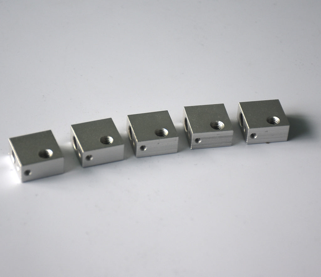 HICTOP 5pcs Aluminum Heater Block M6 Specialized for prusa i33D Printer Extruder