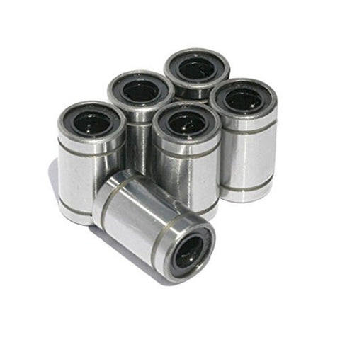 HICTOP 6pcs LM8UU 3D RepRap Prusa CNC 3d printer bearings RepRap (8mm x 15mm x 24 mm)
