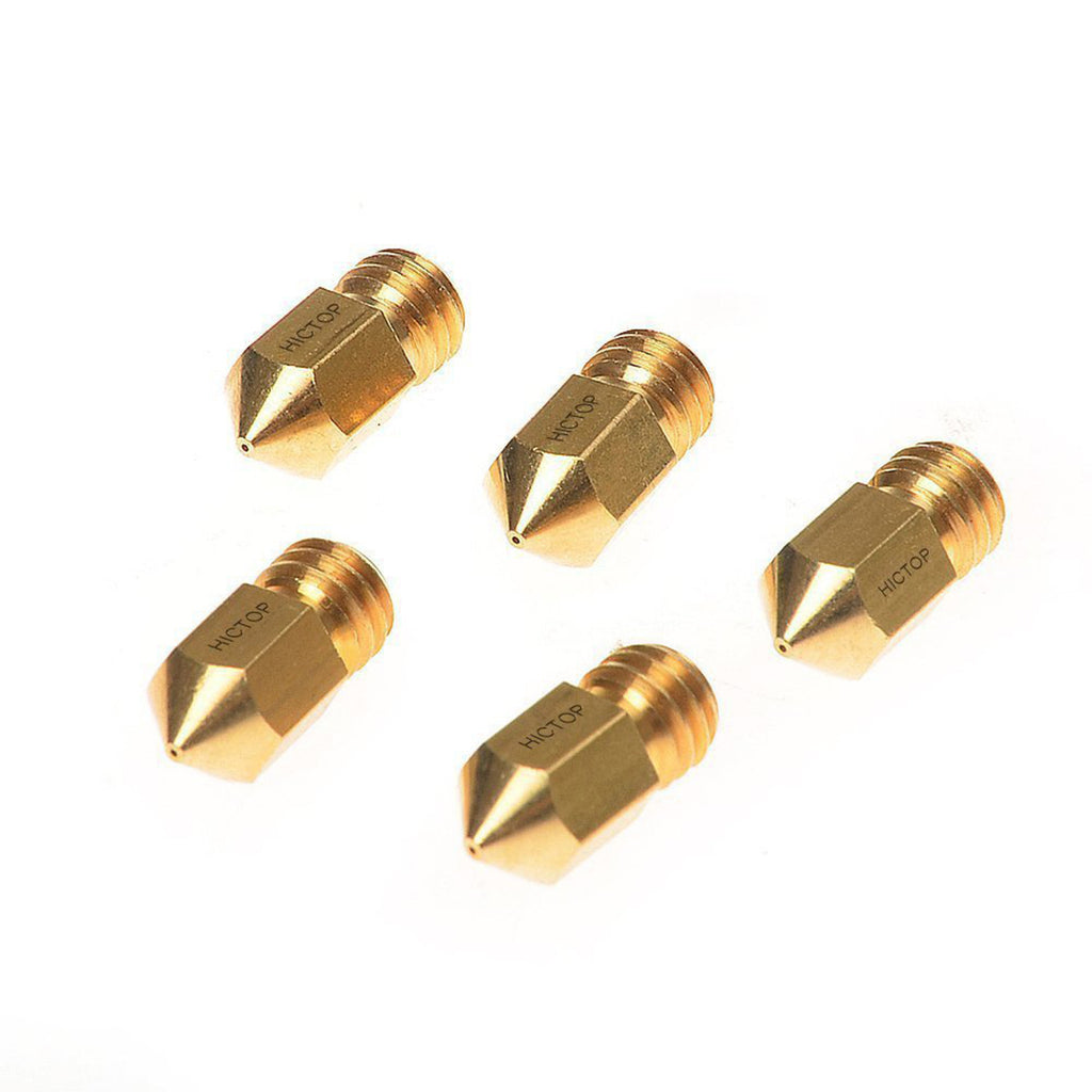 HICTOP 5PCS 0.4mm 3D Printer Extruder Nozzle Print Head for MK8 Makerbot RepRap Prusa