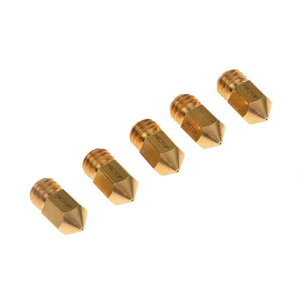 HICTOP 5PCS 0.4mm 3D Printer Extruder Nozzle Print Head for MK8 Makerbot RepRap Prusa