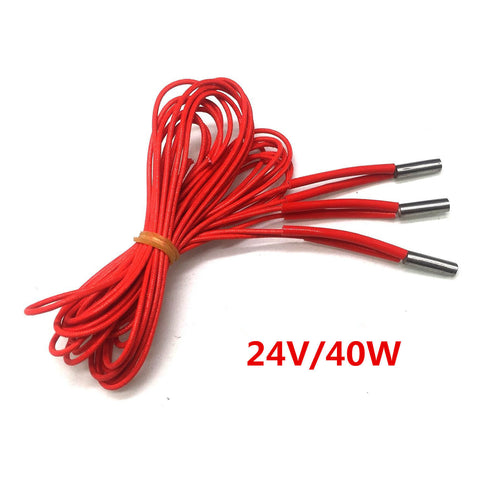 HICTOP 3 Pieces Cartridge Heater 12V/40W and 24V/40W for 3D Printer Prusa Mendel