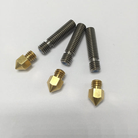 HICTOP 3 Pcs 3D Printer Extruder 0.4mm Brass Nozzle + 3 Pcs Extruder 1.75mm Tube for Reprap Prusa I3